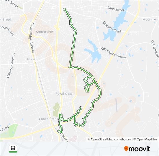 Mapa de GREEN ROUTE de autobús