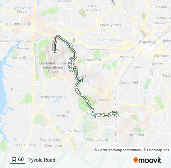 60 Bus Line Map