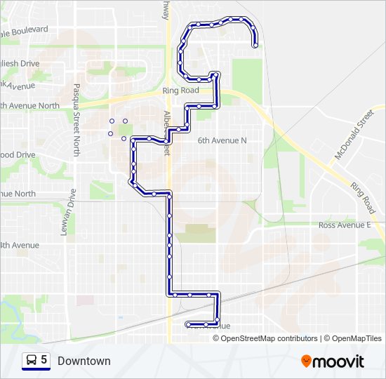 5 bus Line Map