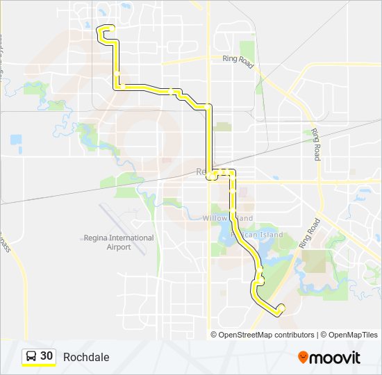 Plan de la ligne 30 de bus