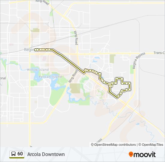 60 bus Line Map