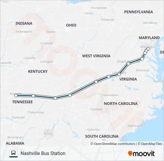 GREYHOUND US0600 Bus Line Map