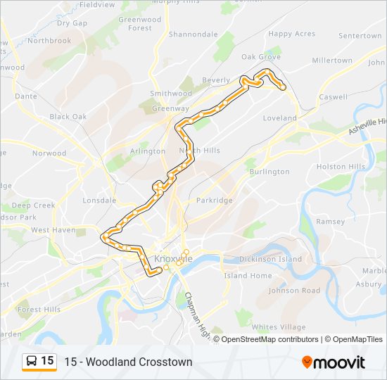 Mapa de 15 de autobús