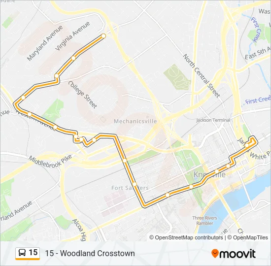 15 Bus Line Map