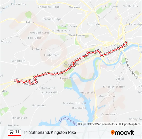 11 Bus Line Map