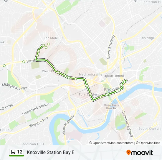 12 Bus Line Map