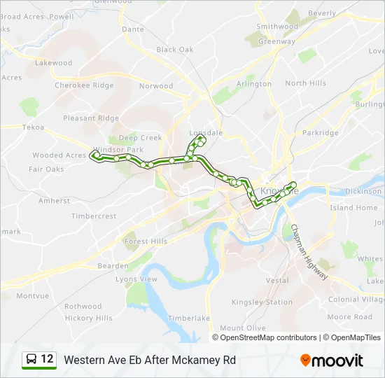 12 Bus Line Map