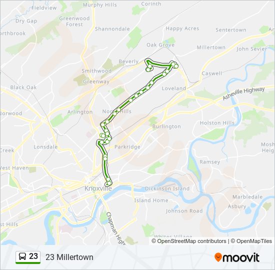 Mapa de 23 de autobús