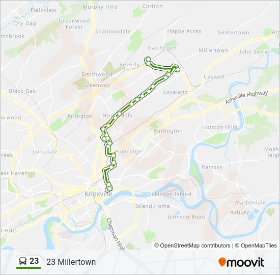 23 Bus Line Map