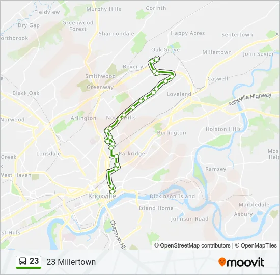 23 Bus Line Map