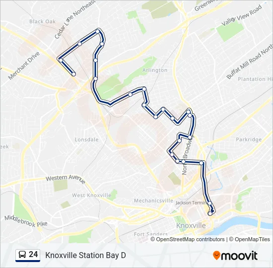 24 Bus Line Map