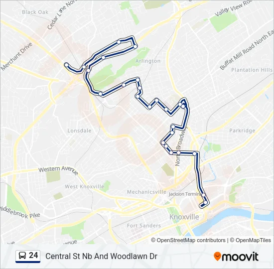 24 Bus Line Map