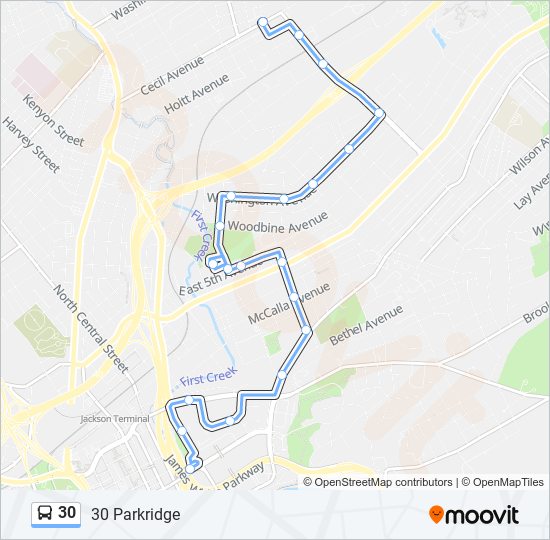 30 bus Line Map