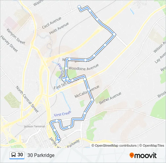 30 Bus Line Map