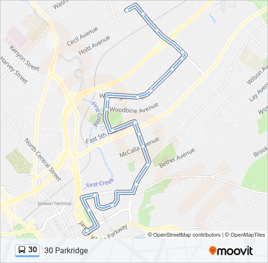 Mapa de 30 de autobús