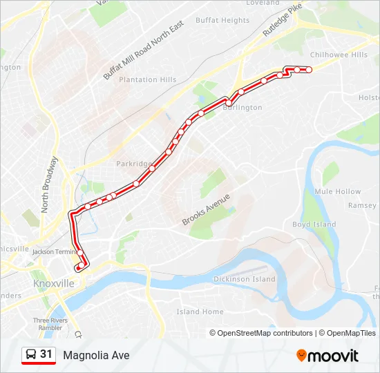 31 Bus Line Map