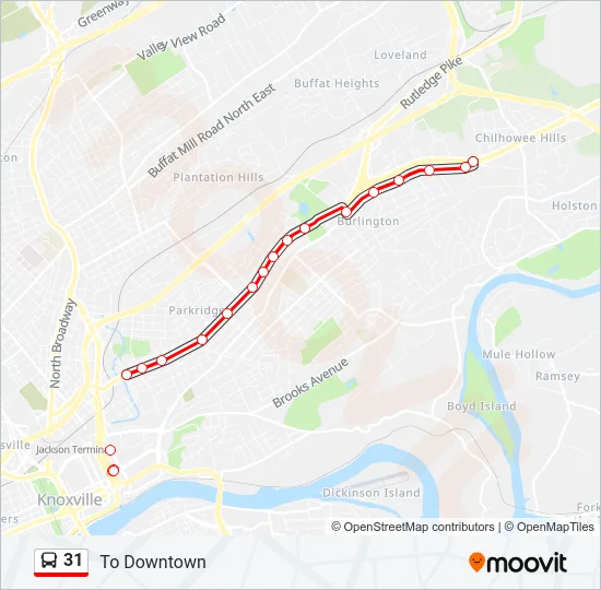 31 Bus Line Map