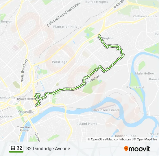 32 Bus Line Map