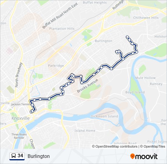 Mapa de 34 de autobús