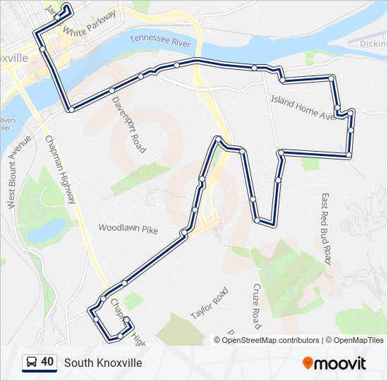 40 bus Line Map