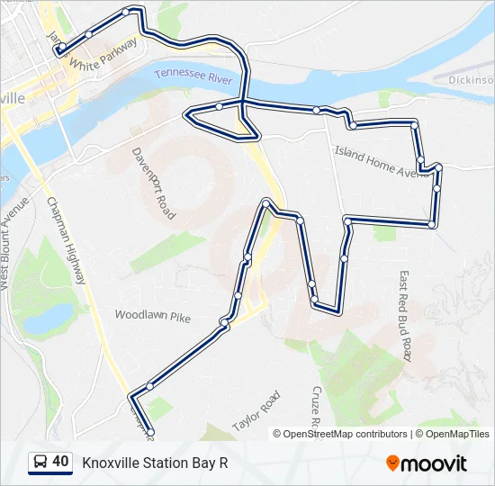 40 Bus Line Map