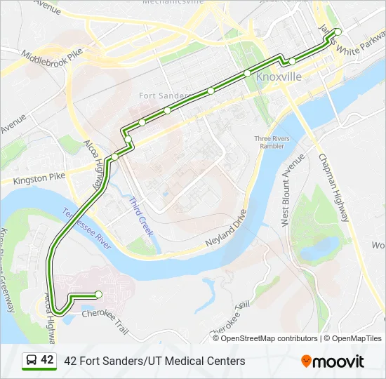 42 Bus Line Map