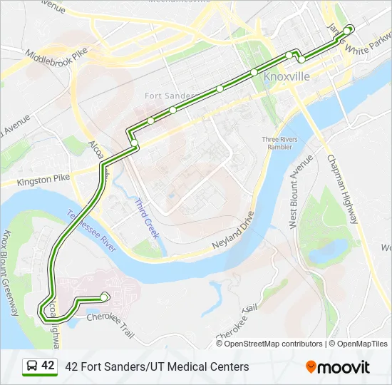 42 Bus Line Map