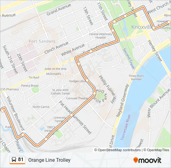 81 Bus Line Map