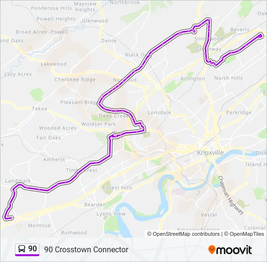 90 Bus Line Map