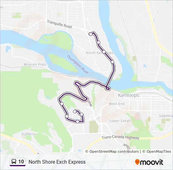 Directions To Kamloops Bc 10 Route: Schedules, Stops & Maps - North Shore Exch Express (Updated)
