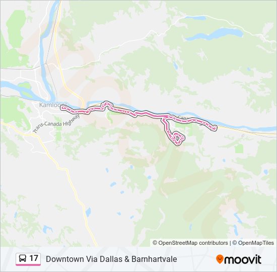 17 bus Line Map