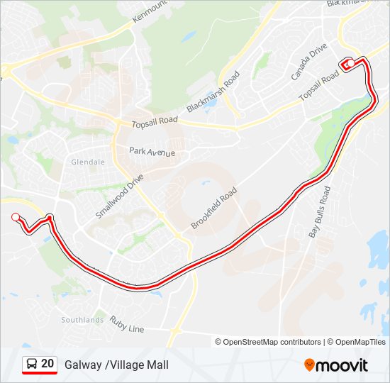 20 bus Line Map