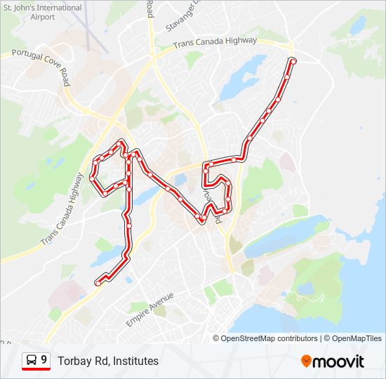 9 bus Line Map