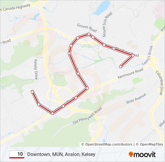 10 bus Line Map