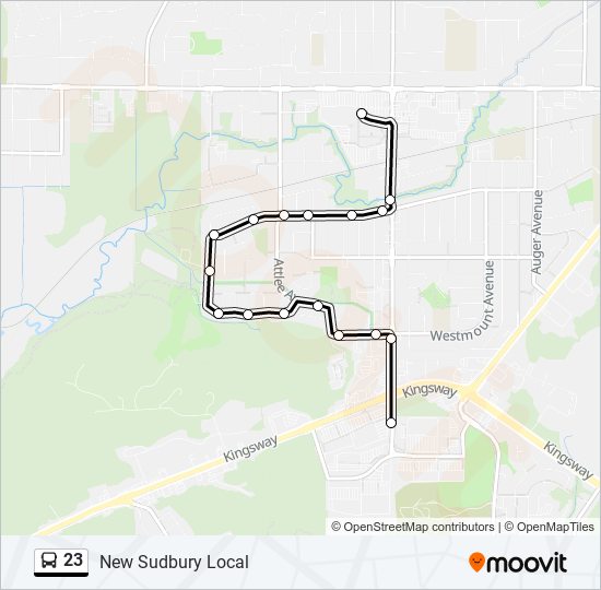 23 bus Line Map