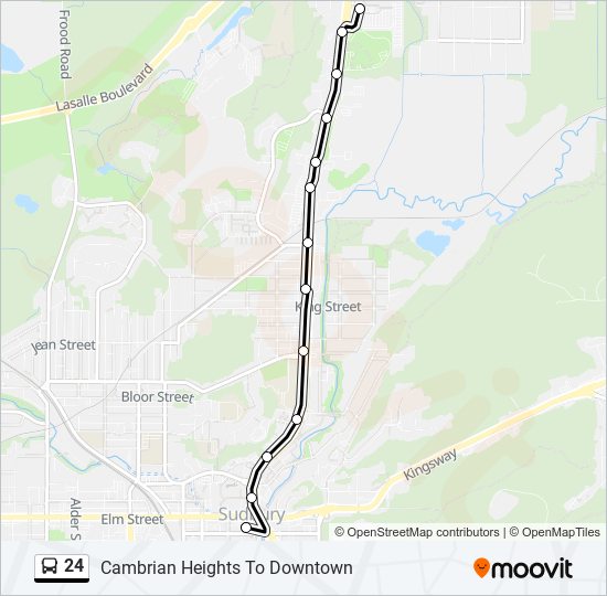 24 bus Line Map