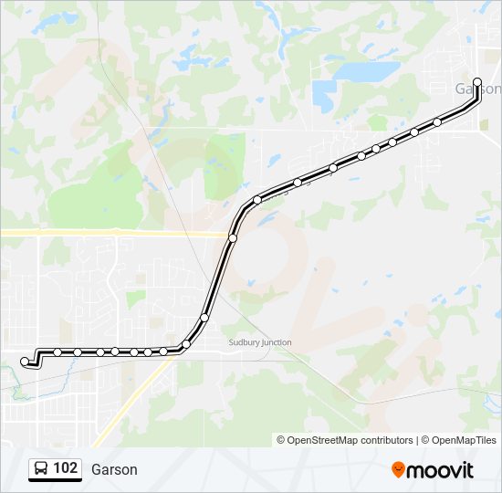 102 bus Line Map