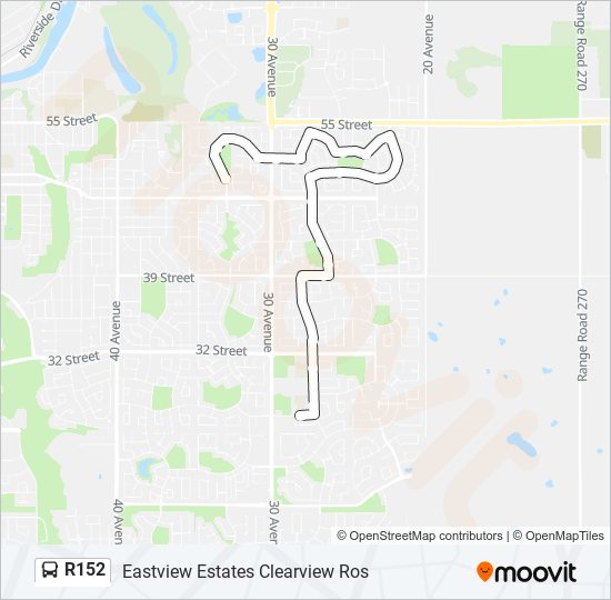 R152 bus Line Map