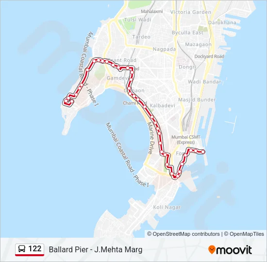 122 Bus Line Map