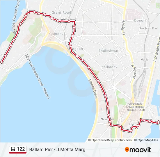 122 Bus Line Map