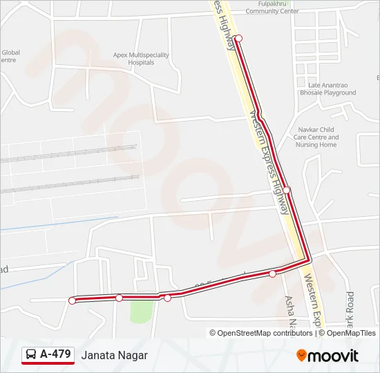 A-479 Bus Line Map