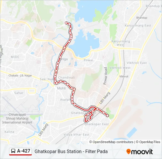 A-427 Bus Line Map
