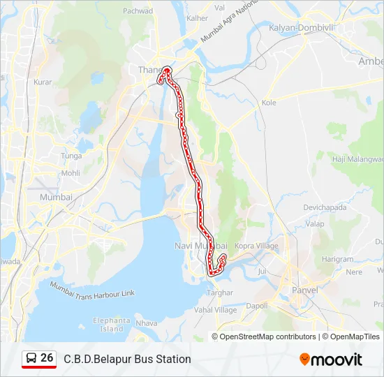 26 Bus Line Map