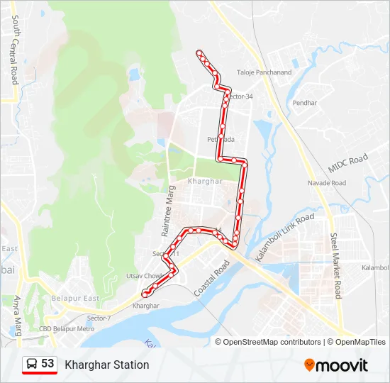 53 Bus Line Map