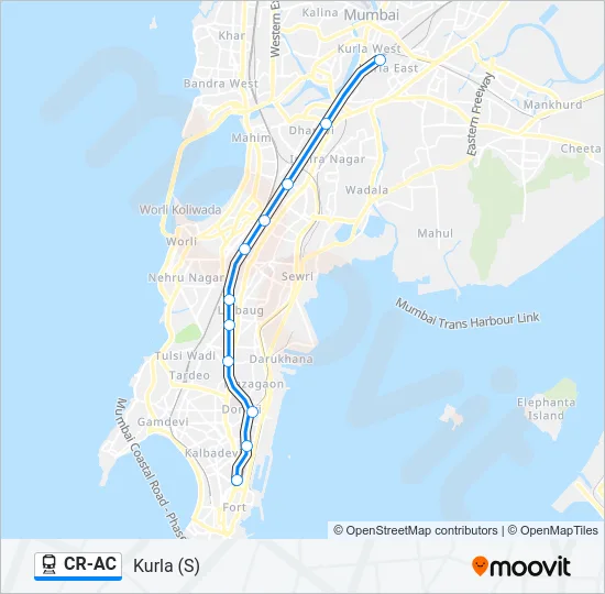 CR-AC Train Line Map