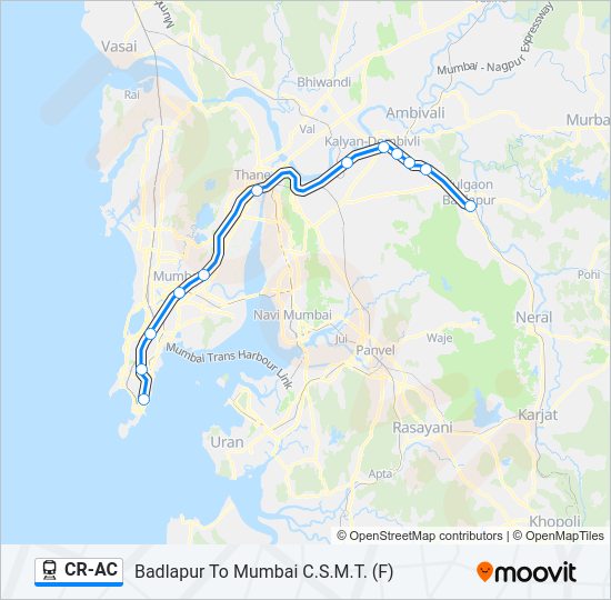 CR-AC train Line Map