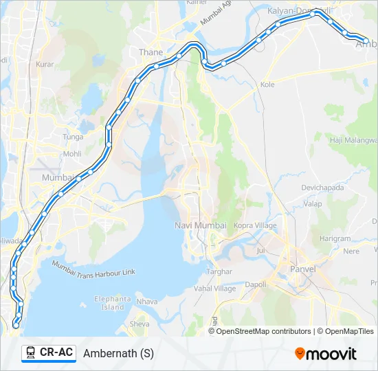CR-AC Train Line Map