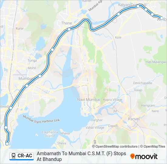 CR-AC Train Line Map