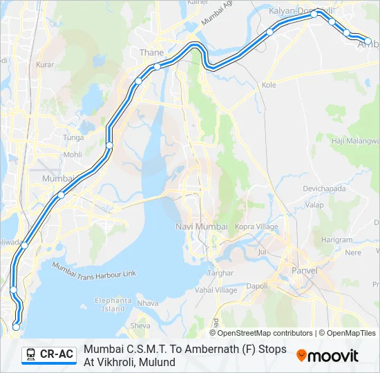 CR-AC Train Line Map