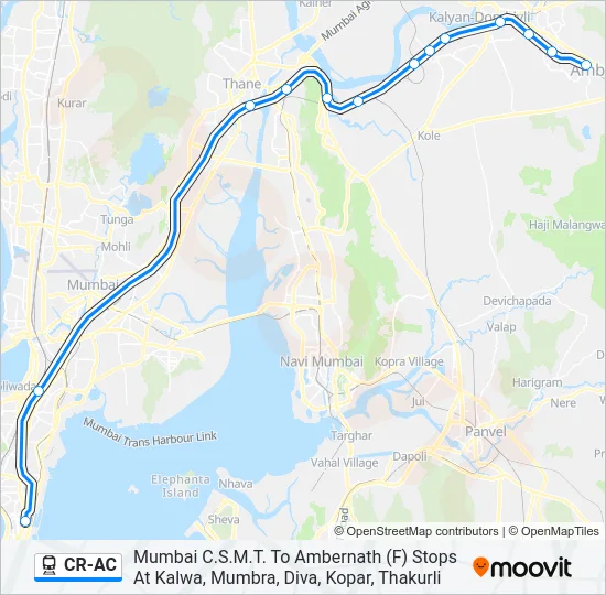 CR-AC Train Line Map
